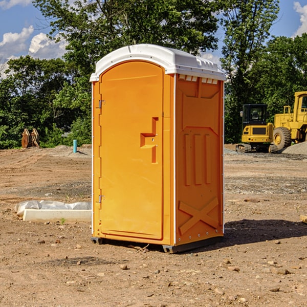 how often are the portable restrooms cleaned and serviced during a rental period in Lakewood Park